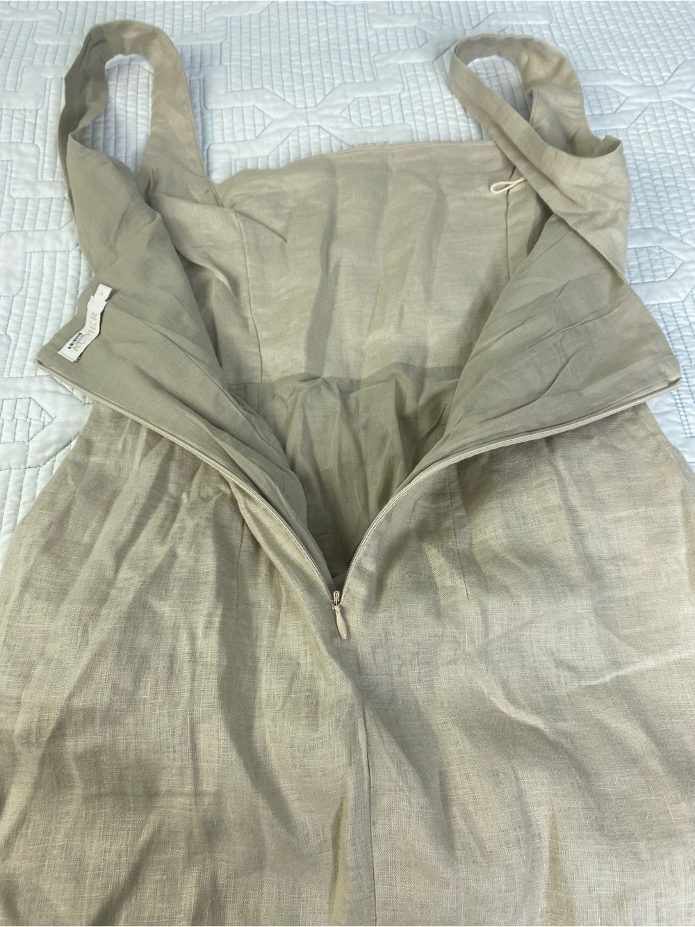 Rumer The Label Linen Estelle Dress Size S Maxi Slit Cruise Date Spring - Picture 7 of 11